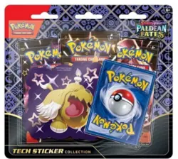 Paldean Fates Shiny Greavard Pokemon S&V Tech Sticker Collection 3-Pack - Image 1