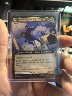 NYCC 2025 MTG Peter Parker / Amazing SPIDER-MAN PROMO Card Magic Gathering - Image 1