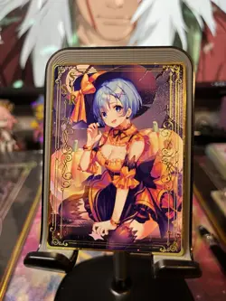 Goddess Story Metal Card Rare Anime Waifu Re:Zero Rem - Image 1