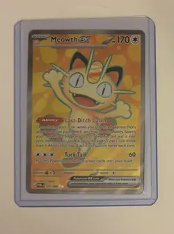 Meowth ex 107/088 ME03: Perfect Order Ultra Rare Pokemon TCG Card NM - Image 1
