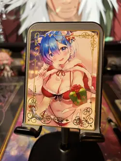 Goddess Story Metal Card Rare Anime Waifu Re:Zero Rem - Image 1