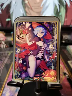 Goddess Story Metal Card Rare Anime Waifu Re:Zero Rem - Image 1
