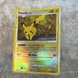 Pokemon Pikachu Diamond & Pearl 94/123 Holo Card 2007 English (HEAVY PLAYED) - Image 1