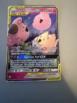 Pokemon TCG Togepi Cleffa Igglybuff GX Card 143/236 Cosmic Eclipse - Image 1