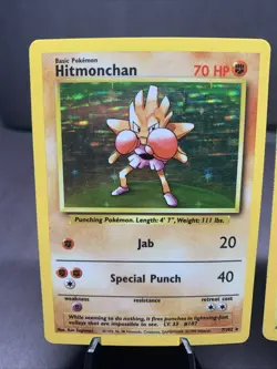 Pokemon TCG Base Set Lot of 2 Card Holo Rare Hitmonchan & Magneton 1999 VTG WOTC - Image 2