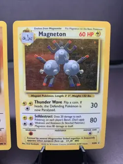 Pokemon TCG Base Set Lot of 2 Card Holo Rare Hitmonchan & Magneton 1999 VTG WOTC - Image 3