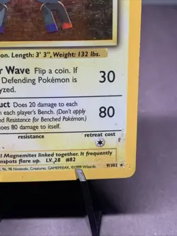 Pokemon TCG Base Set Lot of 2 Card Holo Rare Hitmonchan & Magneton 1999 VTG WOTC - Image 4