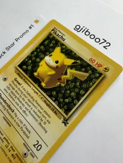 Pokemon IVY Pikachu Black Star 1 - League Promo Exclusive WotC - 1999 Card NM NP - Image 3