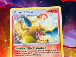 Pokemon TCG Arceus Charizard LV. 60 Cracked Ice Holo Card 1/99 2009 - Image 3