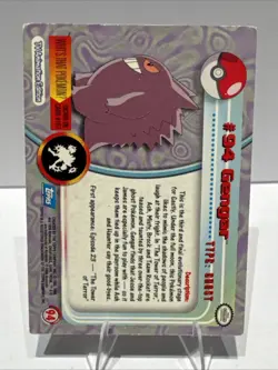 Gengar 94 Non-Holo TOPPS TV Animation Edition Pokemon Card - Image 2