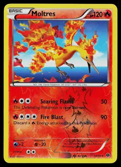 Pokemon Card - Moltres Next Destinies 14/99 Holo Reverse Holo Rare - Image 1