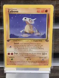 1st Edition Cubone Jungle 50/64 Pokemon Card WOTC Near Mint N/M - Image 1