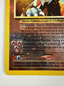Entei #34 Black Star Promo Reverse Holo Rare Vintage Pokemon Card - Damaged - Image 4