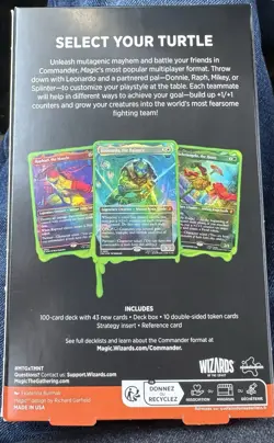 Magic The Gathering Teenage Mutant Ninja Turtles Commander Deck Factory Sealed - Image 2
