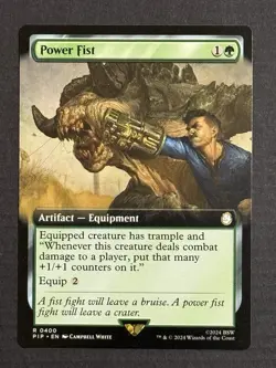 Magic The Gathering Power Fist Extended Art Universes Beyond: Fallout Non-foil - Image 1