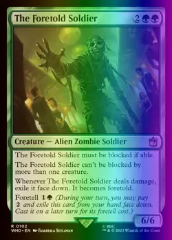 MTG Magic the Gathering The Foretold Soldier (102/1448) Doctor Who LP FOIL - Image 1