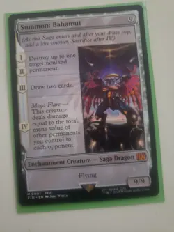 [0001] Summon: Bahamut Final Fantasy Regular, NM, Gradeable, Pack-to-Sleeve. - Image 1