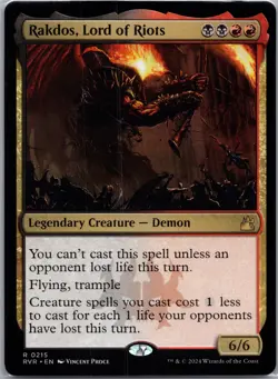 Rakdos, Lord of Riots R Ravnica Remastered 215 NM Normal - Image 1