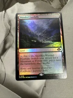 MTG Wooded Foothills Foil NM Modern Horizons 3 Magic 236 - Image 1