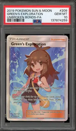 Pokemon Green's Exploration Unbroken Bonds Full Art #209 PSA 10 Gem Mint - Image 1