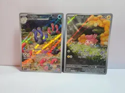 Illustration Rares Pawmi 226/091 & Wugtrio 224/091 Paldean Fates Pokemon TCG - Image 1