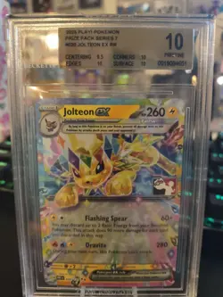 2025 POKEMON PLAY! POKEMON PRIZE PACK: SERIES 7 #030 JOLTEON EX BGS 10 - Image 1