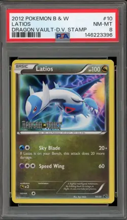 Pokemon Latios Dragon Vault Stamp #10 PSA 8 - Image 1
