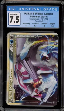Pokemon Palkia & Dialga Legend Top Triumphant Holo Ultra Rare #101 CGC 7.5 - Image 1