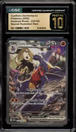 Pokemon Cynthia's Garchomp ex Destined Rivals SIR #232 CGC 10 Pristine - Image 1