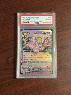 Espeon EX Surprise Box Promo Stamp 034/131 Pokemon Prismatic Evolutions PSA 10 - Image 1