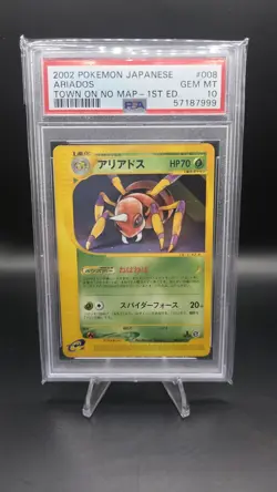 Ariados 008/092 — PSA 10 — The Town on No Map — Japanese Vintage Pokemon Card - Image 1