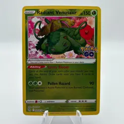 Radiant Venusaur 004/078 Pokemon GO Full Art Rare Holo NM Pokemon - Image 1