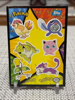 Pokemon The First Movie #S14 (Sticker & Puzzle Card) Blue Logo (Small Crease) - Image 1