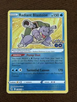 Pokemon TCG Pokemon Go Radiant Blastoise 018/078 NM - Image 1