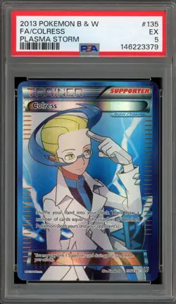 Pokemon Colress Plasma Storm Full Art #135 PSA 5 - Image 1