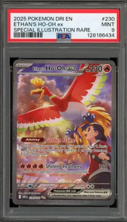 Pokemon Ethan's Ho-Oh ex Destined Rivals Special Illustration Rare #230 PSA 9 - Image 1