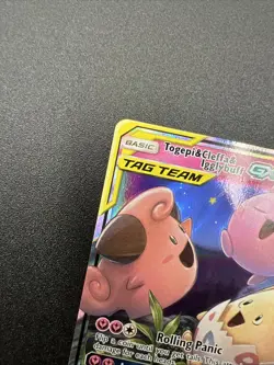 2019 Pokemon SM Cosmic Eclipse Togepi Cleffa Igglybuff Tag Team GX Holo #143/236 - Image 2