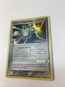 Pokemon TCG Holon's Magnemite EX Delta Species 70/113 Reverse Holo Stamped - Image 1