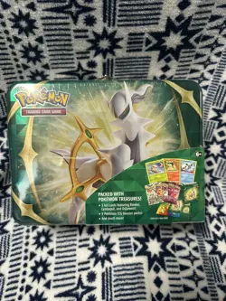 Arceus Collectors Chest Pokemon Lunchbox Tin Spring 2022 New Sealed Torn Corner 820650850202 - Image 1