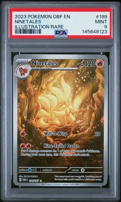 Ninetales 199/197 Illustration Rare Obf En-obsidian Flames Pokemon PSA 9 *123 - Image 1