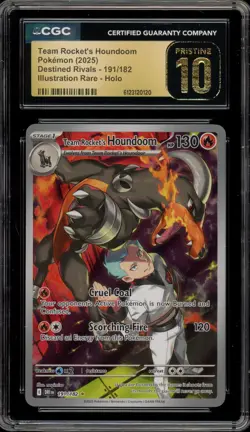 Pokemon Team Rocket's Houndoom Destined Rivals IR #191 CGC 10 Pristine - Image 1