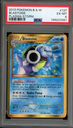 Pokemon Blastoise Plasma Storm Holo Secret Rare #137 PSA 6 - Image 1