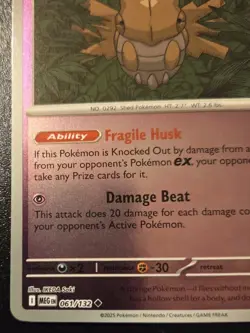 Shedinja 061/132 Reverse Holo Uncommon Mega Evolution Pokemon TCG - Image 4