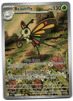 Beautifly 219/217 - 🌊ME: Ascended Heroes Illustration Rare Pokemon TCG🖤 - M/LP - Image 1