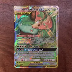 2019 Pokemon-Venusaur And Snivy GX 1/236-Cosmic Eclipse-Holo Near Mint - Image 1