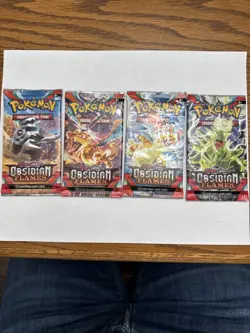 Pokemon Obsidian Flames Booster Pack Art Set Factory Sealed - Image 1