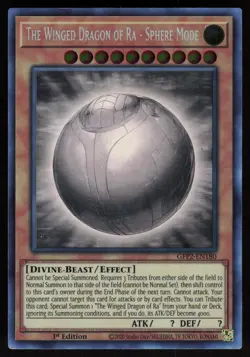 The Winged Dragon of Ra - Sphere Mode Ghost Rare GFP2-EN180 1st Edition Yu-Gi-Oh - Image 1