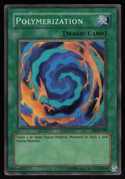 Polymerization LOB-059 Super Rare The Legend of Blue Eyes White Dragon Yu-Gi-Oh - Image 1