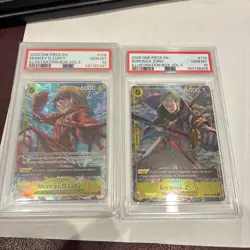 One Piece Monkey D Luffy Roronoa Zoro Illustration Box 3 Promos Set PSA 10 - Image 1