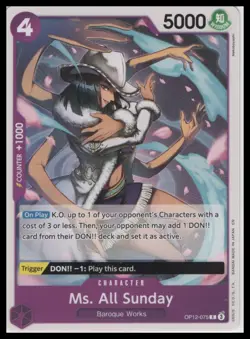 Legacy of the Master #OP12-075 Ms. All Sunday - Image 1